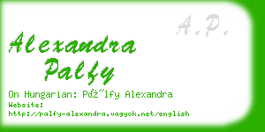 alexandra palfy business card